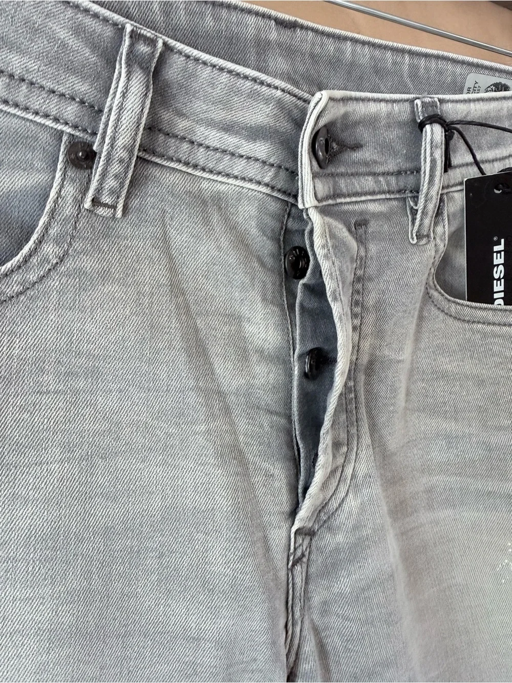 Diesel Buster Slim Tapered Jeans R99J6 Grey Stretch Men's W33 L32 NWT